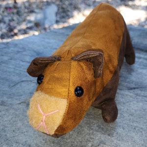 Realistic looking SKINNY two tone brown Plush Guinea Pig image 2