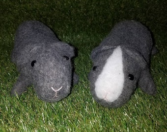 Plush Short Hair Gray Guinea Pig