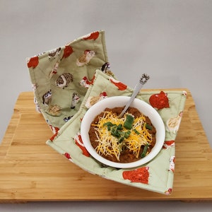 Kitchen Hanging Towels and Bowl Cozies with Guinea Pig Fabric Bowl Cozies