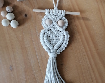 Hibou en macramé "OWLY"