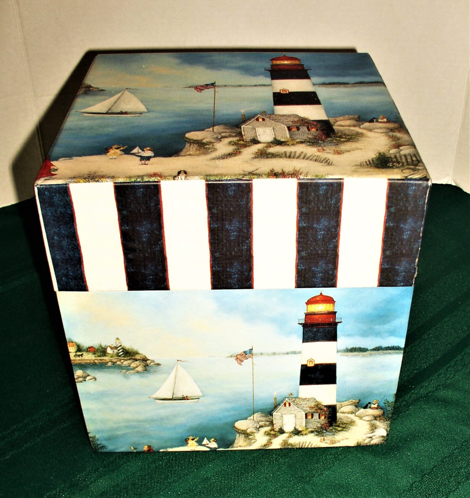 Bobs Boxes 7 Square Nesting Boxes Lighthouse Point Artist Etsy