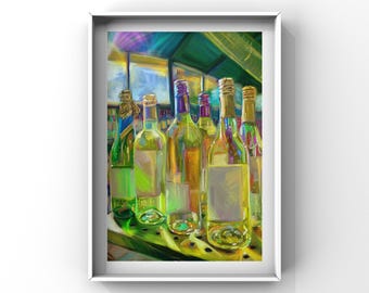 Bottles and Light - Print