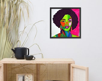 African American Abstract Art - Nakia - Black Art Black Woman Art Abstract Portrait Art Wall Art Black Wall Art Black Girl Art Print Art