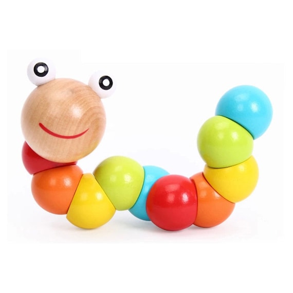 wooden caterpillar etsy