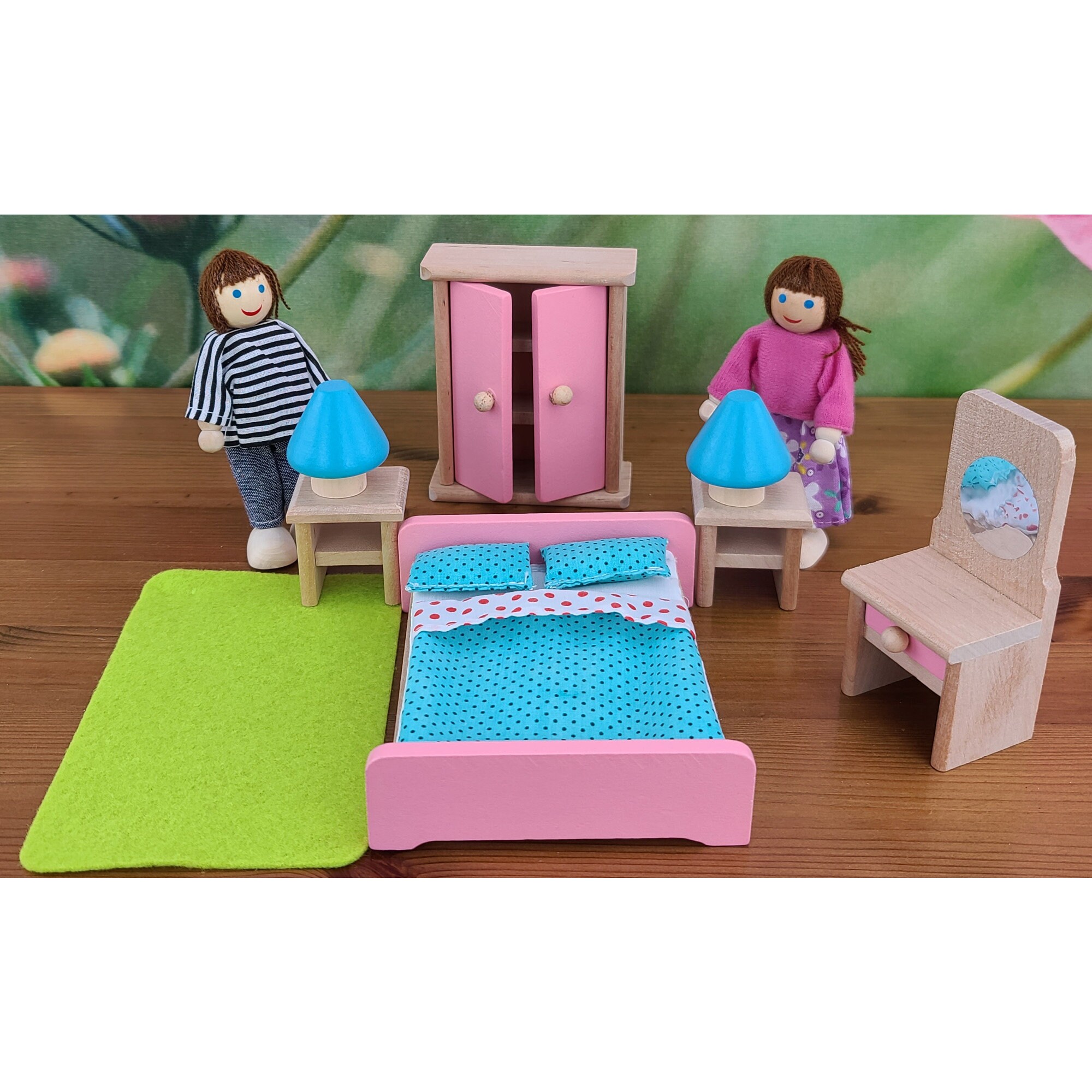 Dollhouse Furniture / Wooden Dolls / Miniature Wood Doll House Etsy