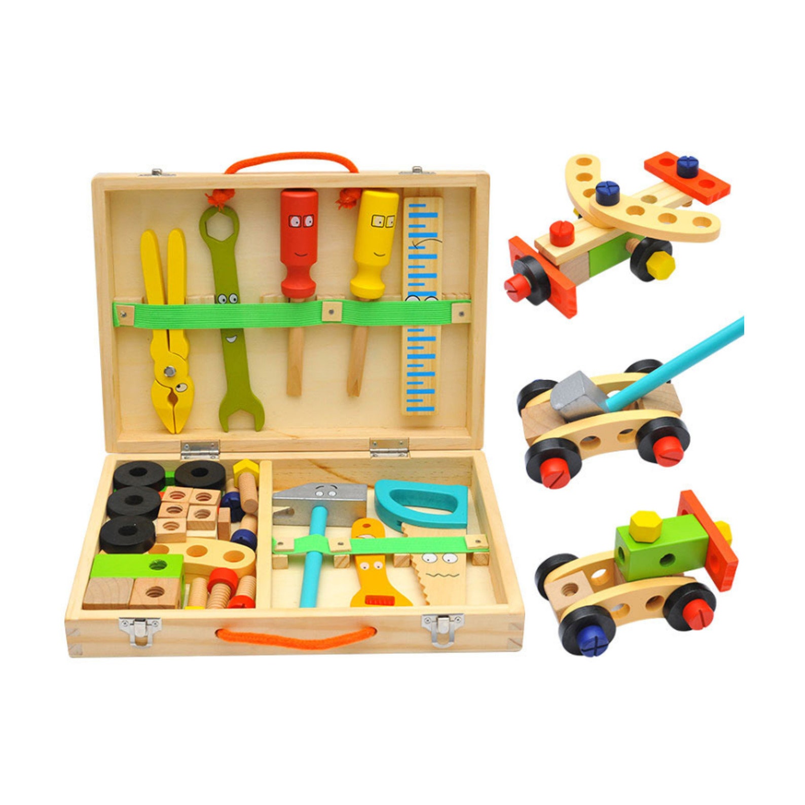 Wooden Tool Box Toy Set / Carpenter Toolbox Toy for Kids / Box Etsy