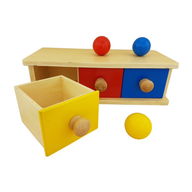 Box with Drawers and Balls / IFIT Montessori Infant Toddler Etsy
