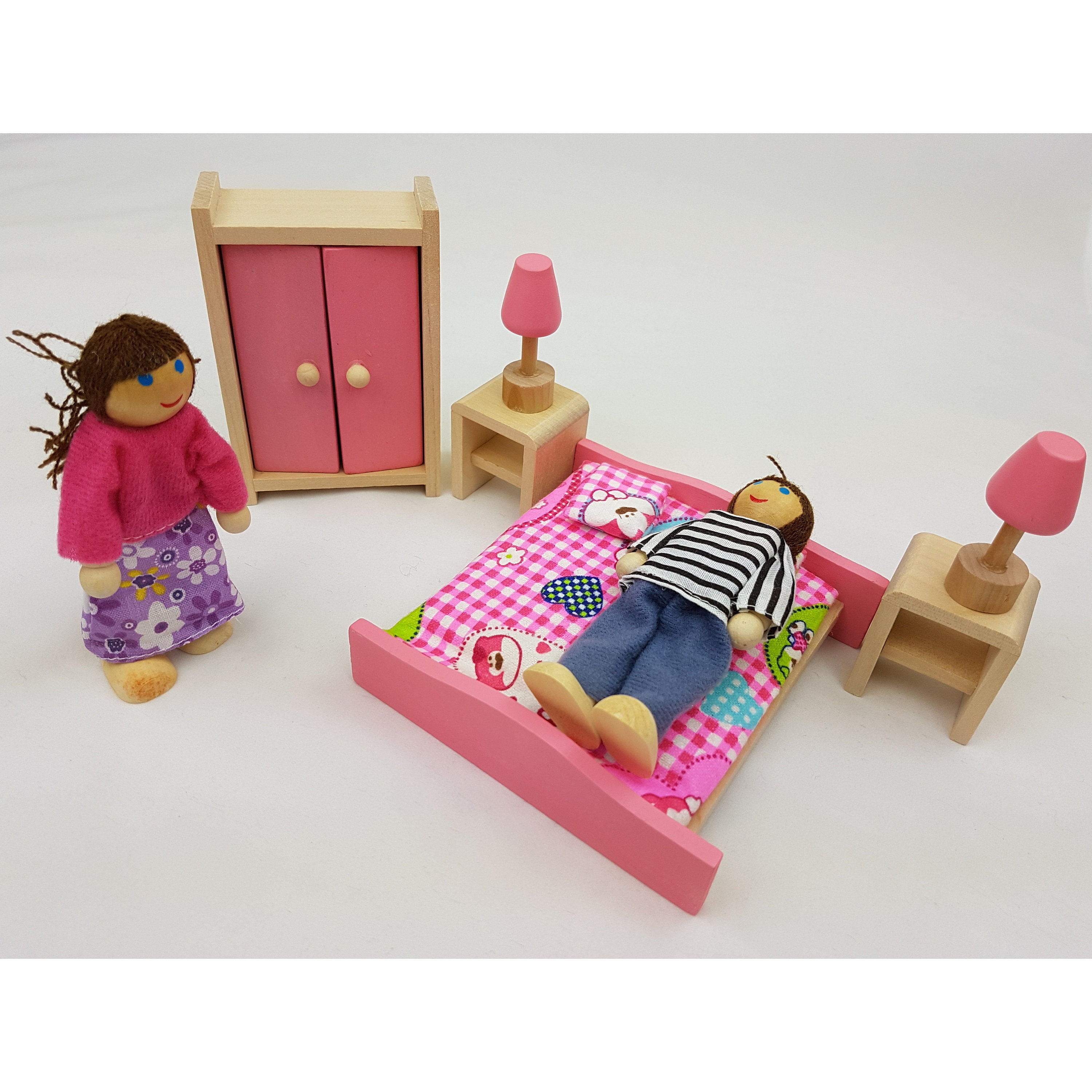 Dollhouse Furniture / Wooden Dolls / Miniature Wood Doll House Etsy Canada