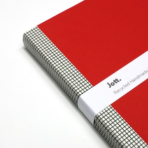 Cuaderno artesanal Vivid Scarlet / Executive Coptic Bound