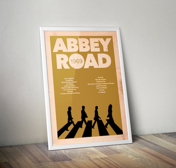 The Beatles ABBEY ROAD Retro Album Cover Poster Various Sizes