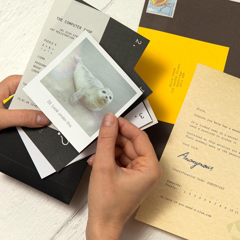 Personalized Escape Room Puzzle in an Envelope: Secret Message Gift image 1