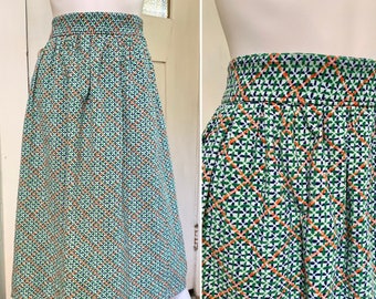 Vintage 40s 50s Medium Large Cotton Corduroy Skirt