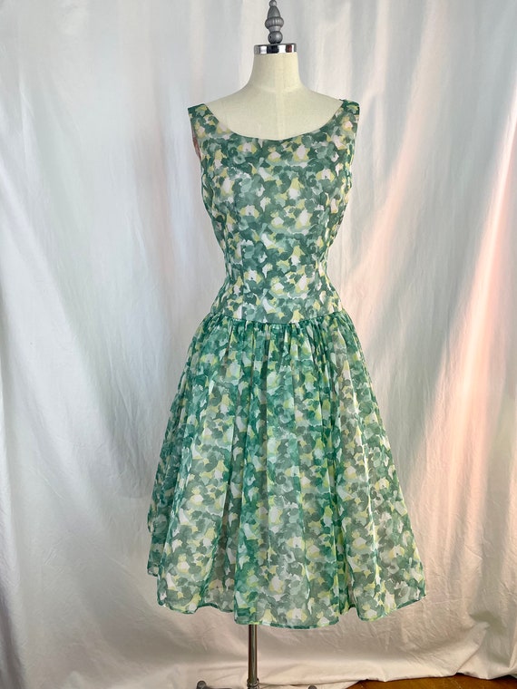 True Vintage 50s Small Jonathan Logan green and y… - image 3