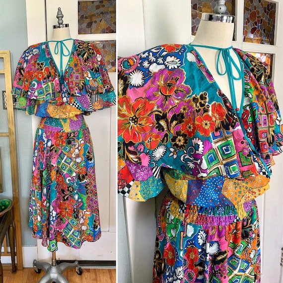 Vintage 80s Diane Freis Dress