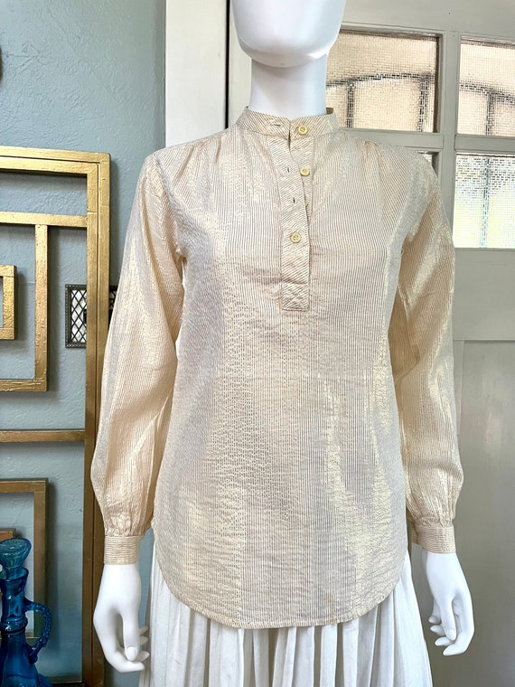 True Vintage 70s 80s Small white Indian cotton wi… - image 4