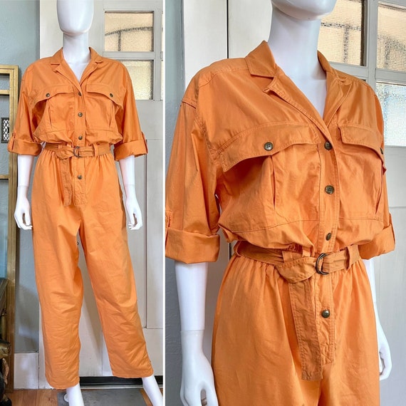 Vintage 90s Medium Large Leslie Fay Options orange