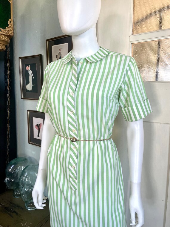 True Vintage 60s Small Medium Country Miss green … - image 5