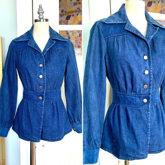 Vintage 70s Blue Denim Jacket, S