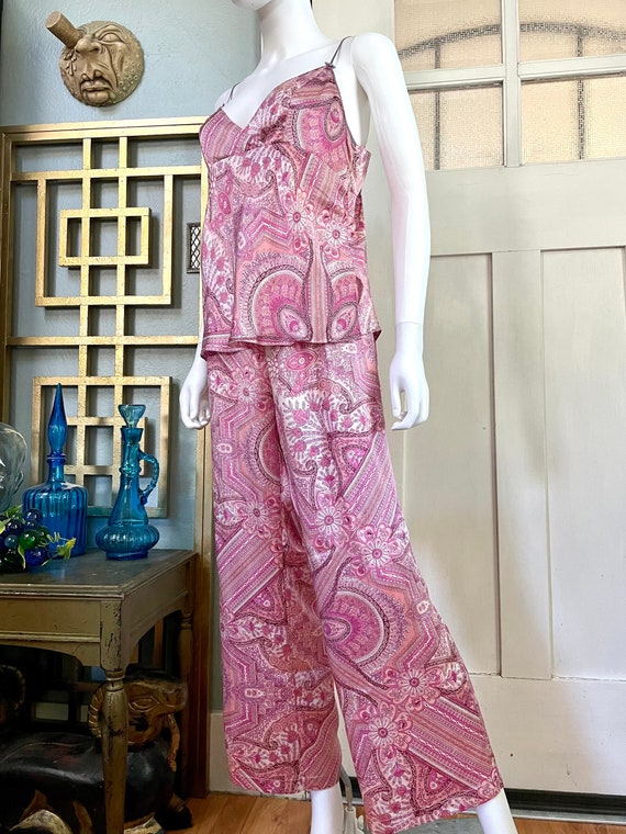 True Vintage 90s Large August Silk Intimates pink… - image 4