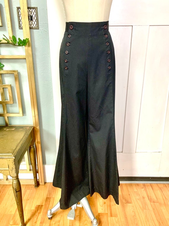 Vintage 70s Sailor Style Elephant Bell Pants by Ko