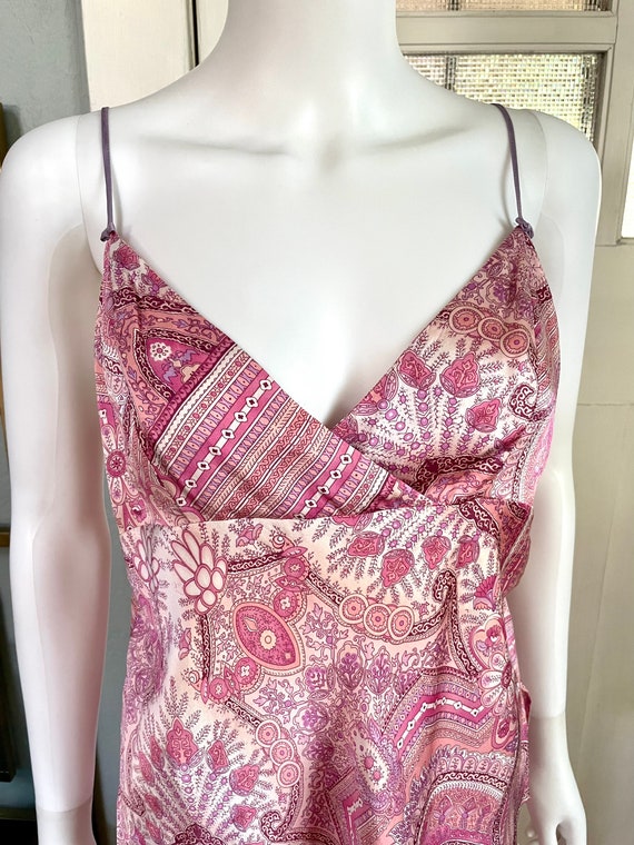 True Vintage 90s Large August Silk Intimates pink… - image 6