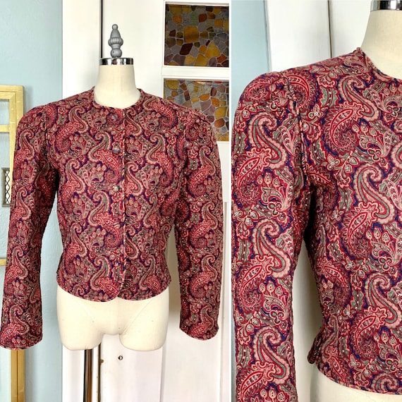 Vintage 80s Vera Bradley Quilted Jacket, M