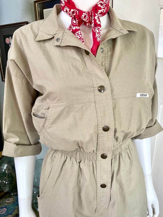 True Vintage 80s Small Ideas khaki beige cotton j… - image 8