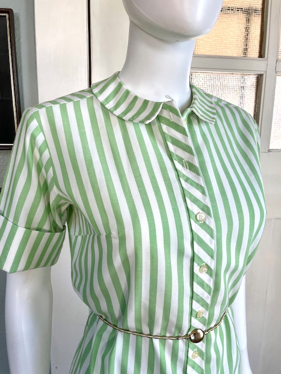 True Vintage 60s Small Medium Country Miss green … - image 6