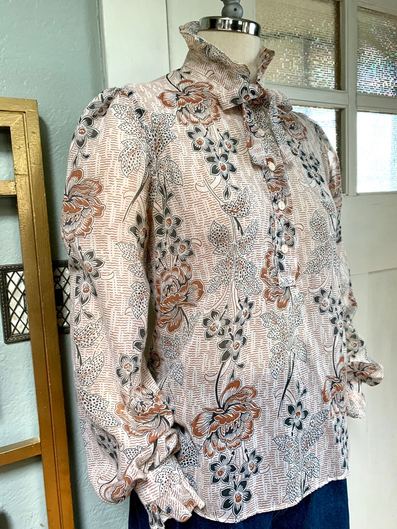 Vintage 70s Indian Cotton Blouse by Sugar Free S