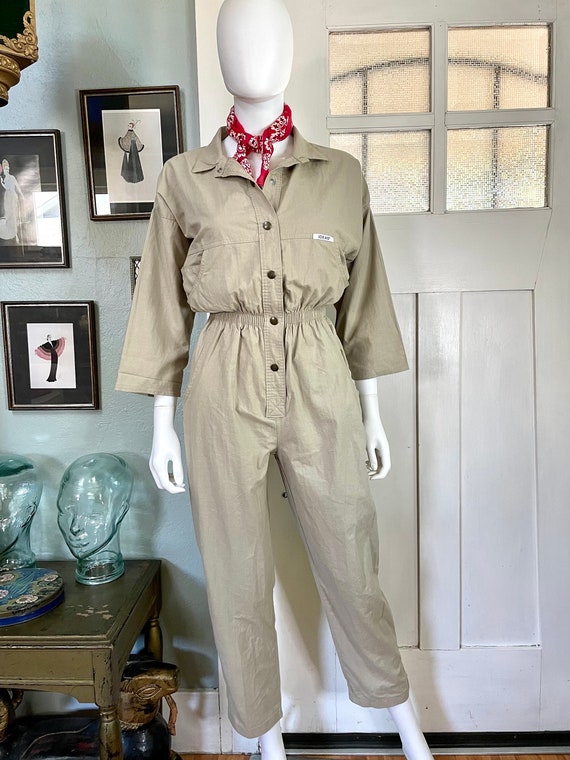 True Vintage 80s Small Ideas khaki beige cotton j… - image 3