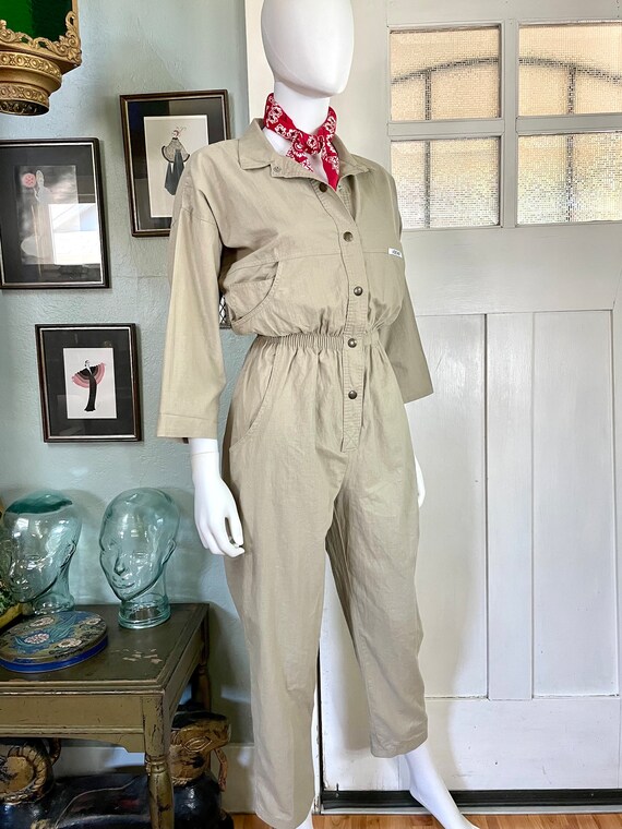 True Vintage 80s Small Ideas khaki beige cotton j… - image 2