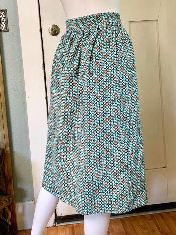 Vintage 40s 50s Medium Large Cotton Corduroy Skirt - image 7