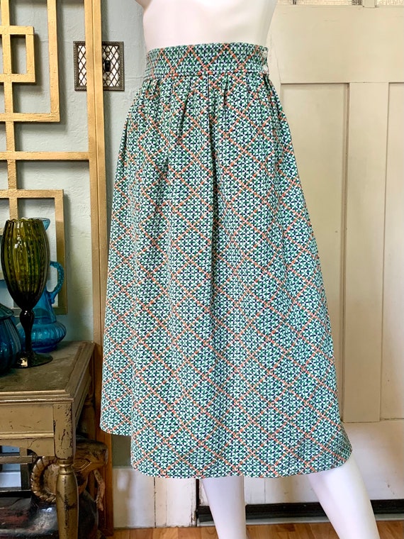 Vintage 40s 50s Medium Large Cotton Corduroy Skirt - image 2