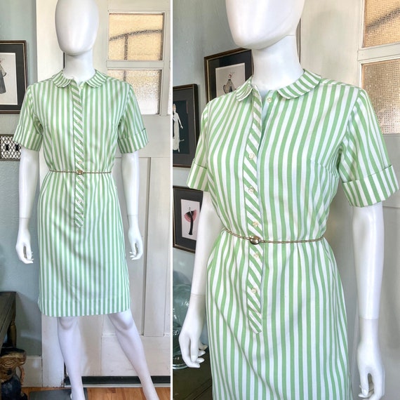 True Vintage 60s Small Medium Country Miss green … - image 1