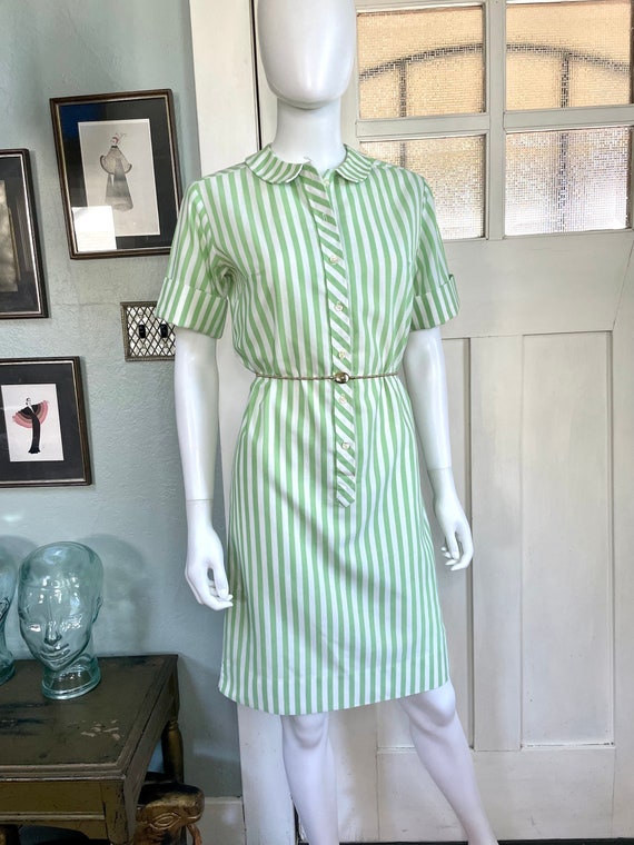 True Vintage 60s Small Medium Country Miss green … - image 2