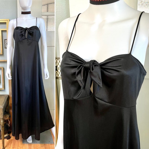 70s Shimmery Peacock Maxi Nightgown By Vintage