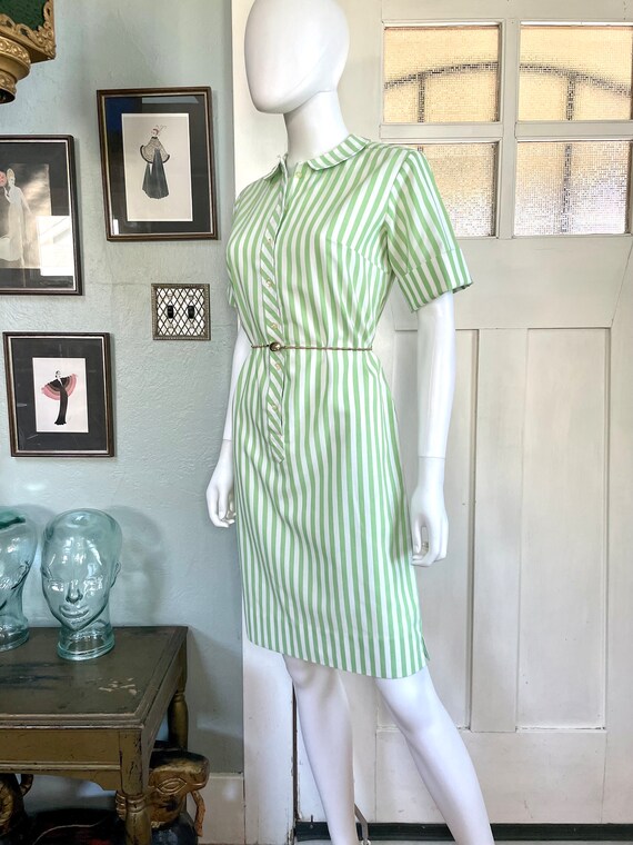 True Vintage 60s Small Medium Country Miss green … - image 4