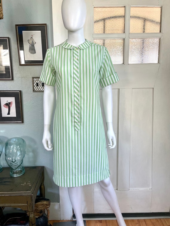 True Vintage 60s Small Medium Country Miss green … - image 9