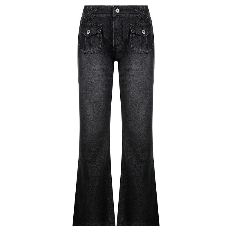 Low Waist Denim Jeans Women Vintage Cute Chic Straight Pants - Etsy Canada