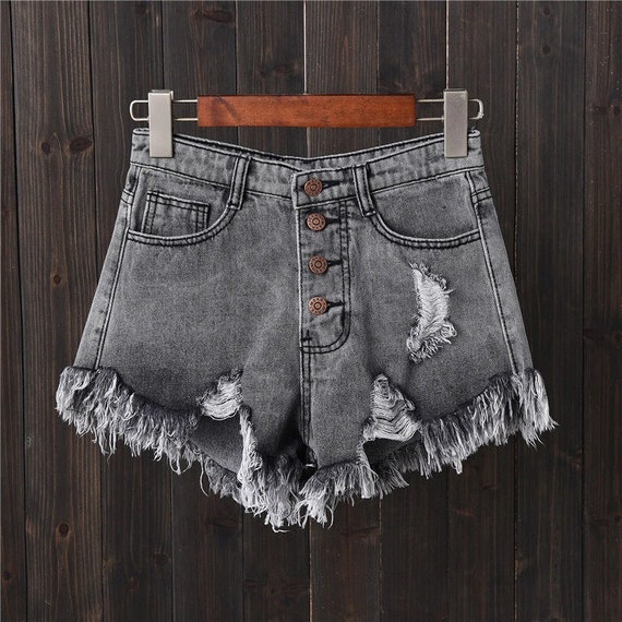 Vintage Ripped Hole Fringe 5 Colors 