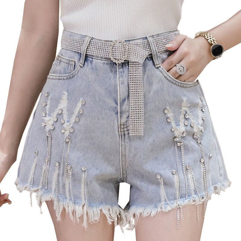 Wide Leg Denim Shorts Summer Womens 