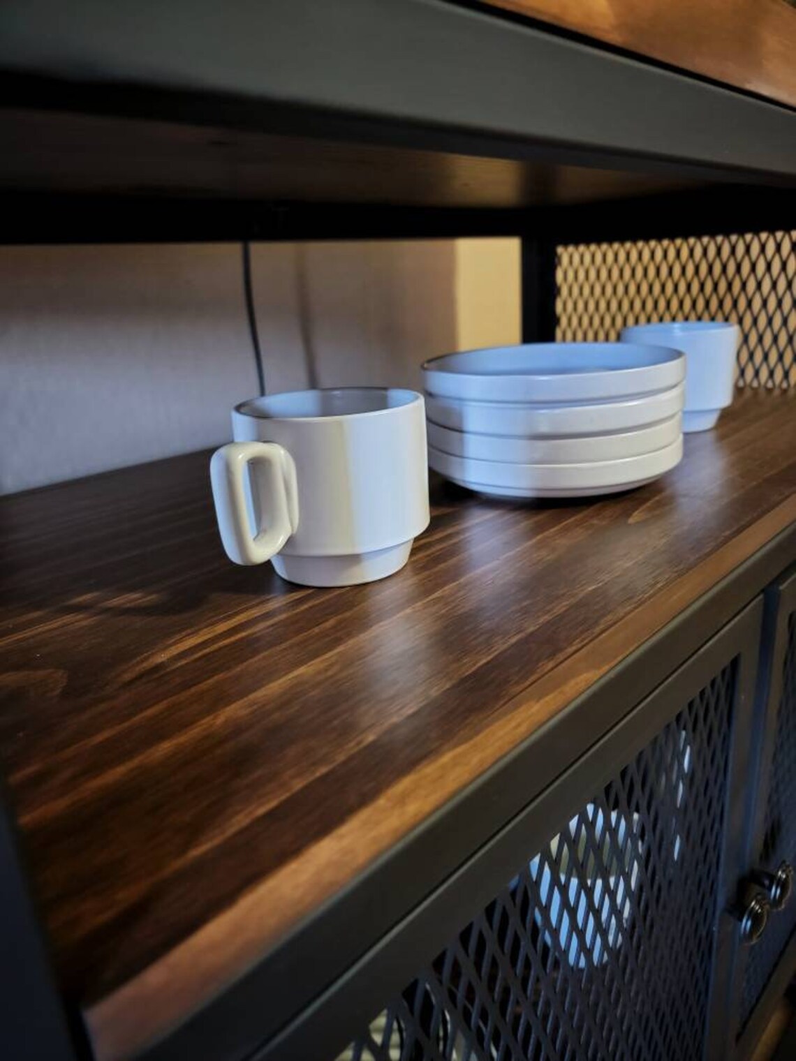 Industrial style coffee bar/coffee station Etsy