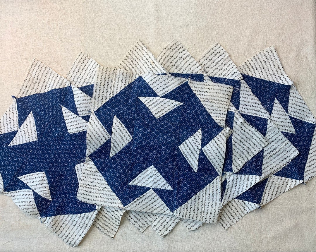 Vintage Blue White Quilt Blocks/blue White Quilt Blcok Bundle/vintage
