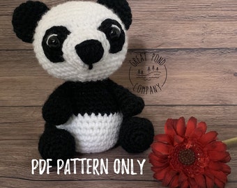 Crochet Panda Pattern // Little Panda Amigurumi PDF // Digital Download PDF Pattern Panda