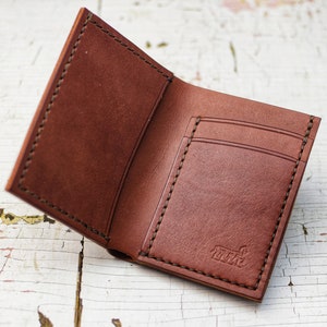 Leather Wallet Men's Gift | Vertical Wallet Everyday Carry | Personalized Wallet | Engraved Wallet | Wallets for Men | Men's Wallet