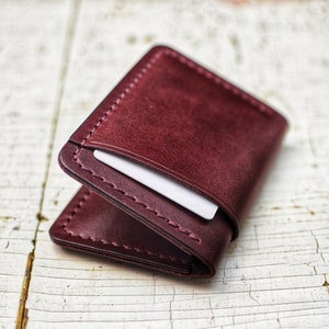 Porte-cartes pour hommes | Porte-cartes de visite pour portefeuille d'identité | Portefeuille en cuir | Petit portefeuille pour femme | Portefeuille minimaliste | Portefeuille personnalisé