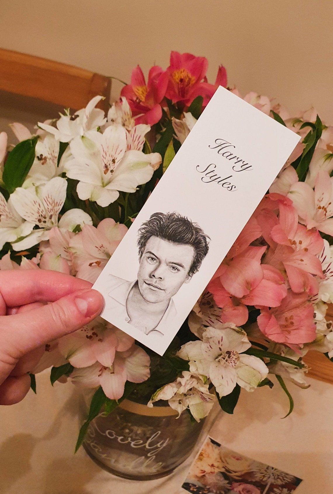 Harry Styles Bookmark One Direction Bookmark Book Etsy