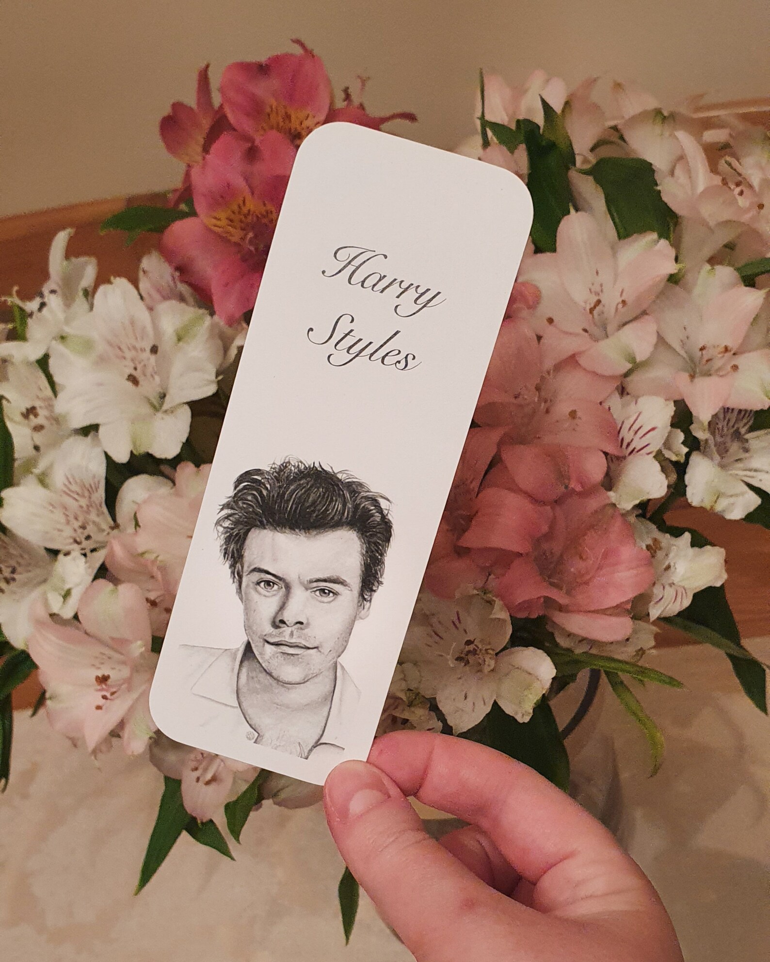 Harry Styles Bookmark One Direction Bookmark Book Etsy