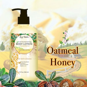 Oatmeal and Honey Lotion | Organic Body Lotion | Shea Butter Lotion | Natural Body Cream | Aromatherapy Lotion | Scented Body Cream