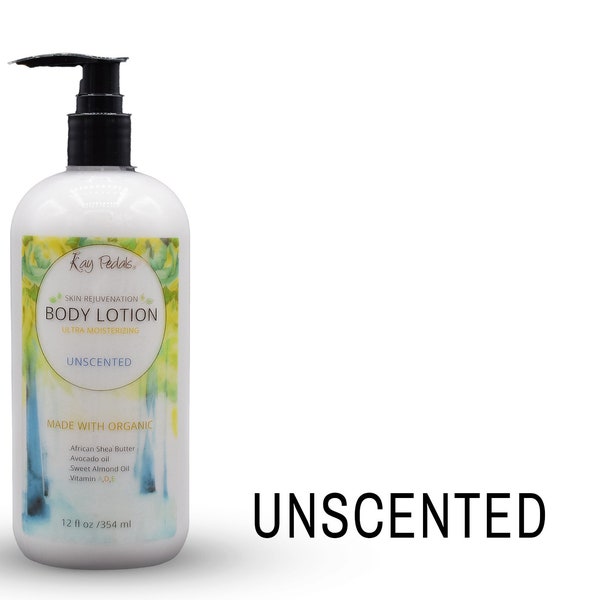 Unscented Body Lotion | Organic Body Cream | Shea Butter Lotion | Scented Lotion | Almond Body Lotion | Fragrance Lotion | Eczema Lotion